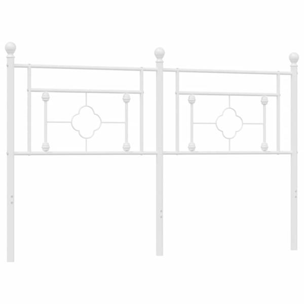 Ersatz-Kopfteil Metall Weiß 160 cm