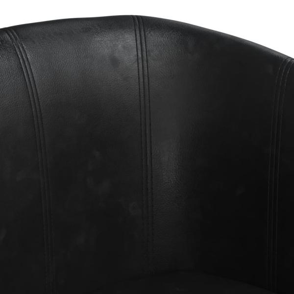 Clubsessel Schwarz Kunstleder