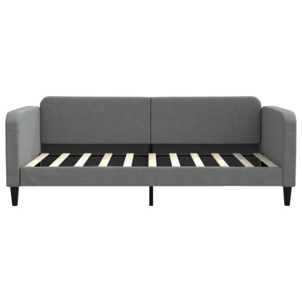 Tagesbett Dunkelgrau 100x190 cm Stoff