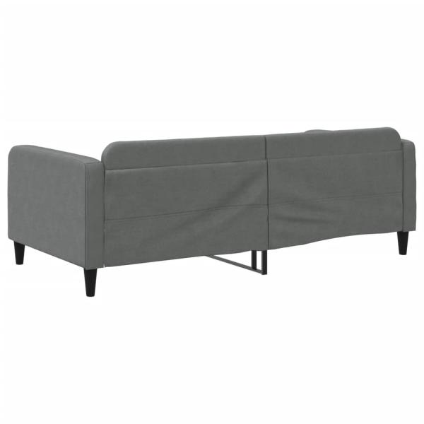 Tagesbett Dunkelgrau 100x190 cm Stoff