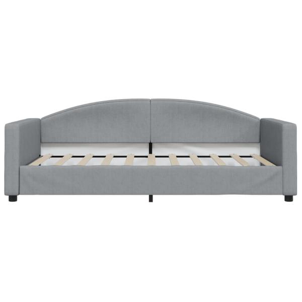 Tagesbett Hellgrau 100x190 cm Stoff