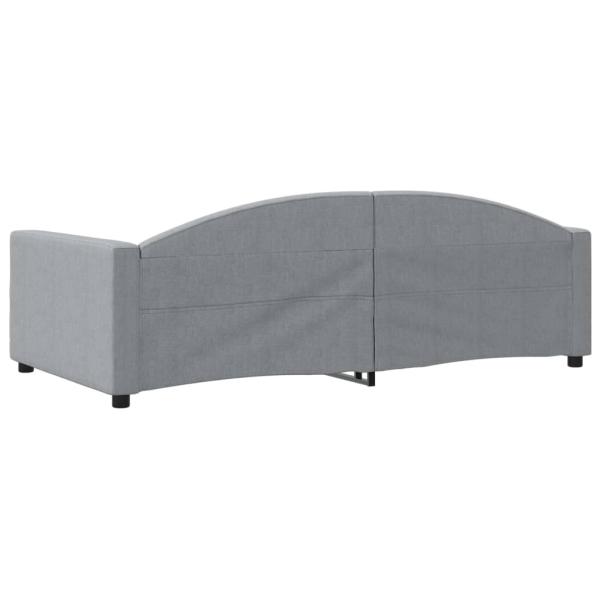 Tagesbett Hellgrau 100x190 cm Stoff