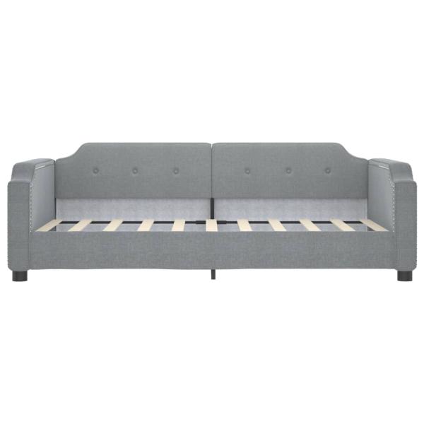 Tagesbett Hellgrau 100x190 cm Stoff