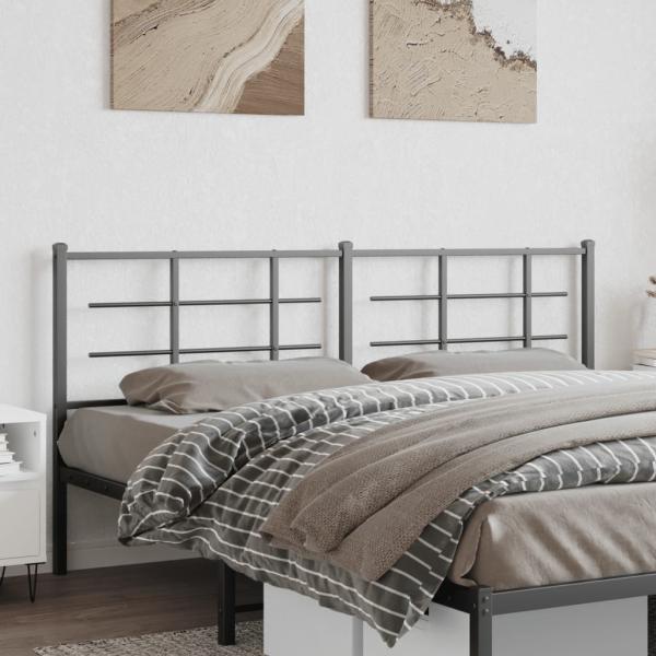 ARDEBO.de - Ersatz-Kopfteil Metall Schwarz 180 cm