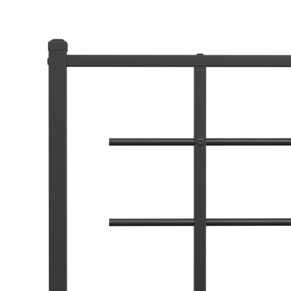 Ersatz-Kopfteil Metall Schwarz 180 cm