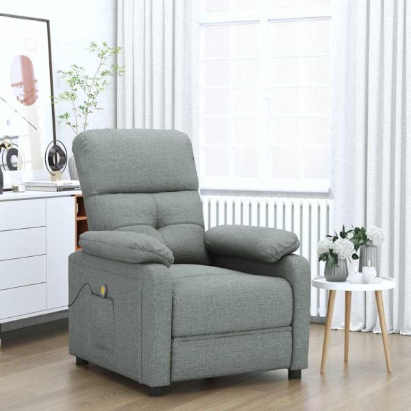 ARDEBO.de - Massagesessel Dunkelgrau Stoff