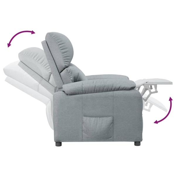 Relaxsessel Hellgrau Stoff