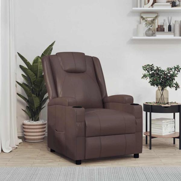 ARDEBO.de - Relaxsessel Braun Kunstleder