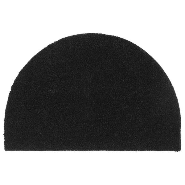 ARDEBO.de - Fußmatte Schwarz Halbrund 40x60 cm Kokosfaser Getuftet