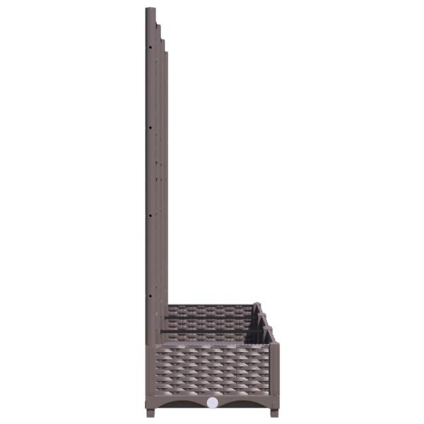 Garten-Pflanzgefäß mit Spalier Braun 120 x 40 x 121,5 cm PP