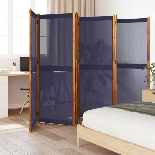 ARDEBO.de - 6-tlg. Paravent Dunkelblau 420x180 cm