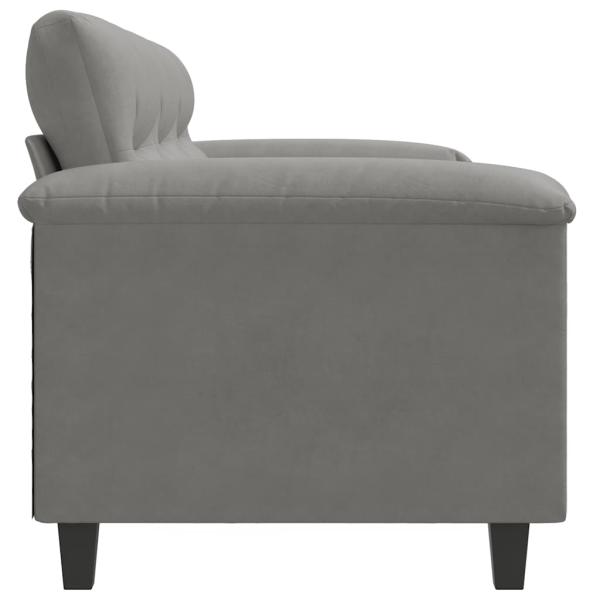 3-Sitzer-Sofa Dunkelgrau 180 cm Mikrofasergewebe