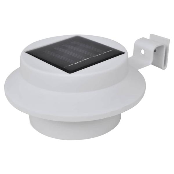 Solar-Außenleuchten für Zaun 12 Stk. LED Weiß