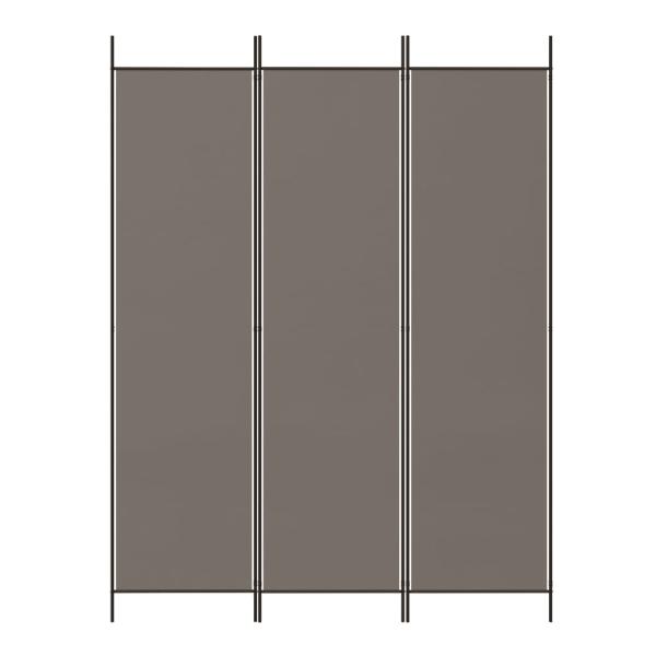 3-tlg. Paravent Anthrazit 150x220 cm Stoff