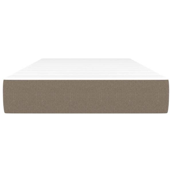 Taschenfederkernmatratze Mittel Taupe 120x190x20 cm Stoff