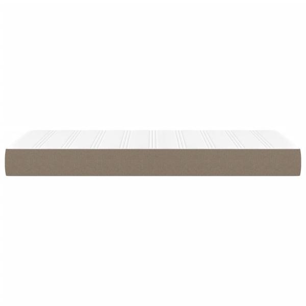 Taschenfederkernmatratze Mittel Taupe 120x190x20 cm Stoff