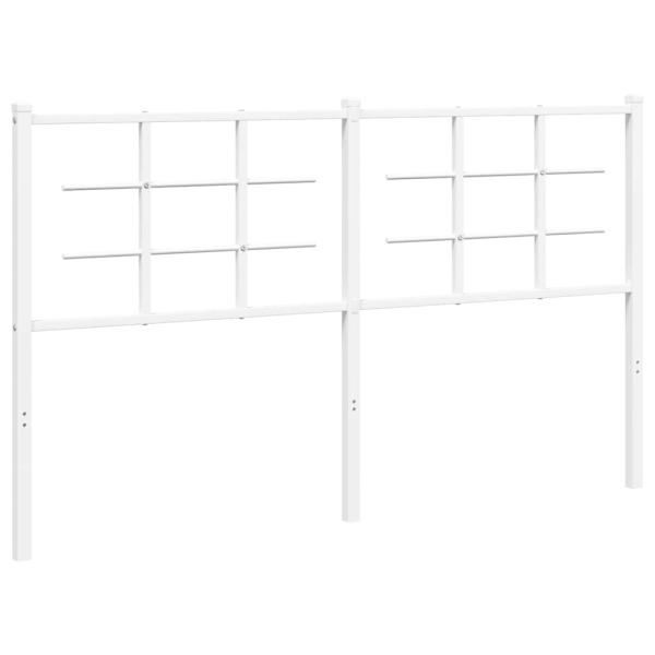 Ersatz-Kopfteil Metall Weiß 160 cm