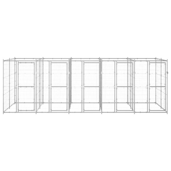 Outdoor-Hundezwinger Verzinkter Stahl 12,1 m²