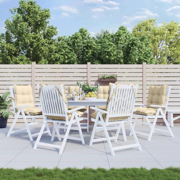 ARDEBO.de - Niedriglehner-Auflagen 6 Stk. Beige Oxford-Gewebe