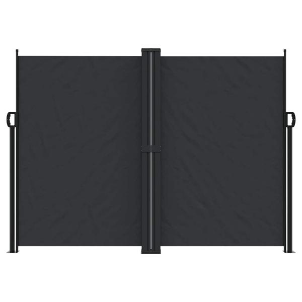 Seitenmarkise Ausziehbar Schwarz 180x1200 cm