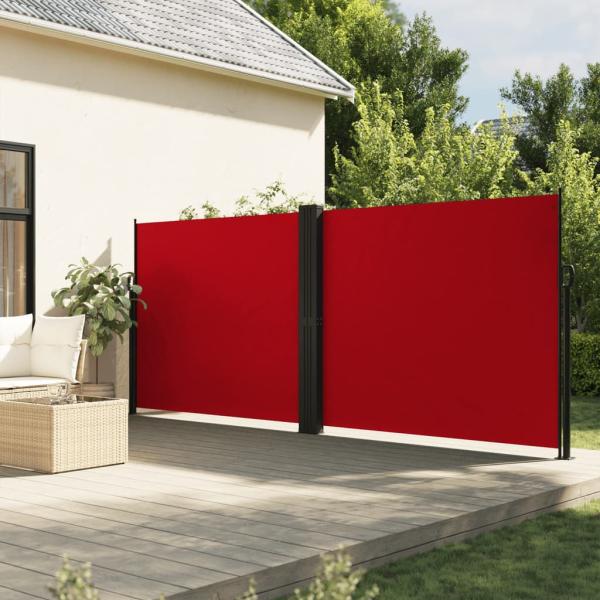ARDEBO.de - Seitenmarkise Ausziehbar Rot 160x1200 cm