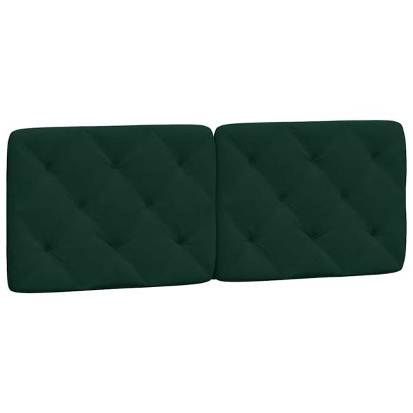 Bettgestell ohne Matratze Dunkelgrün 140x190 cm Samt