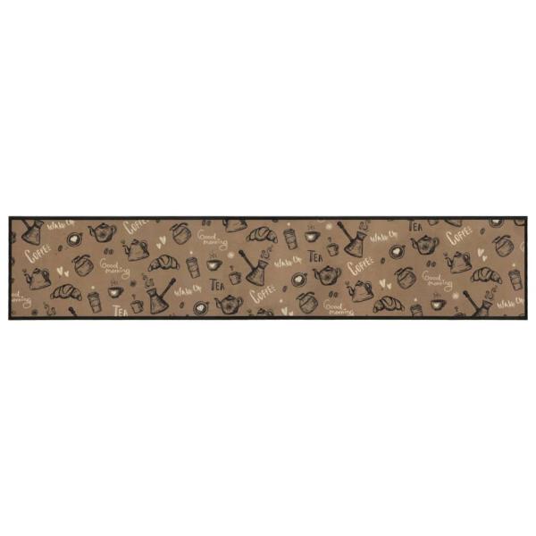 Küchenteppich Waschbar Morgen Braun 60x300 cm Samt