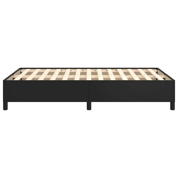 Bettgestell ohne Matratze Schwarz 120x190 cm Kunstleder