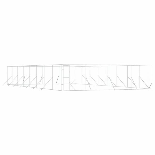 Outdoor-Hundezwinger Silbern 8x16x2 m Verzinkter Stahl