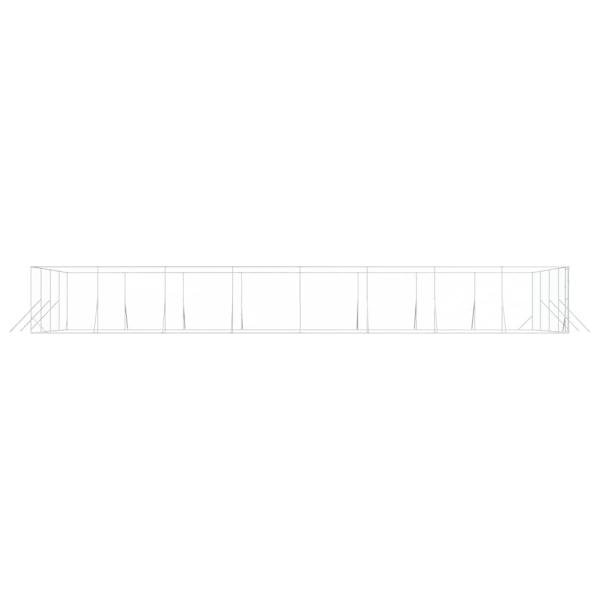 Outdoor-Hundezwinger Silbern 8x16x2 m Verzinkter Stahl