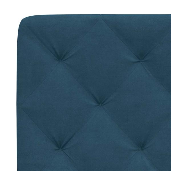 Bett mit Matratze Blau 100x200 cm Samt