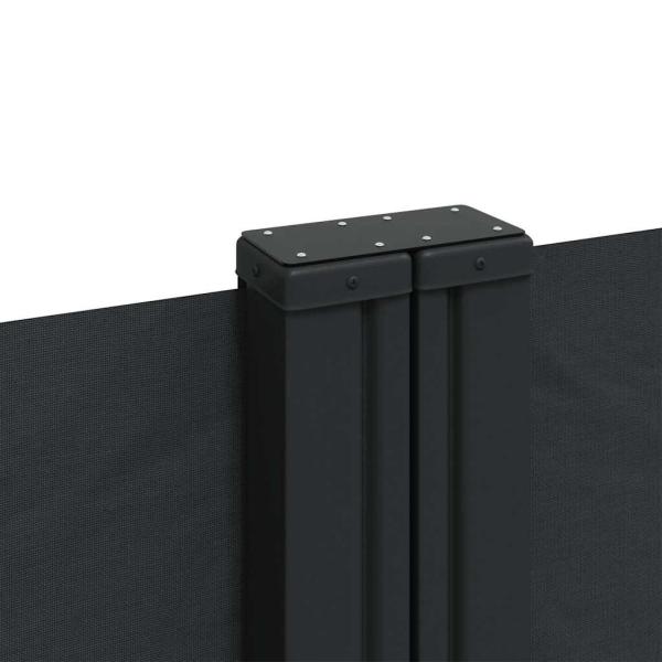 Seitenmarkise Ausziehbar Schwarz 140x600 cm