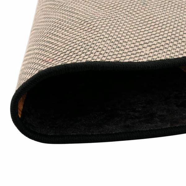 Teppich Waschbar Schwarz und Golden Ø 120 cm