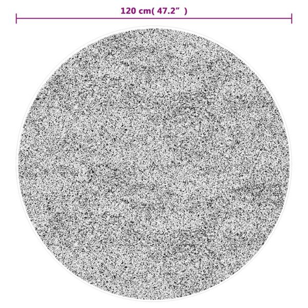 Teppich Waschbar Schwarz und Weiß Ø 120 cm