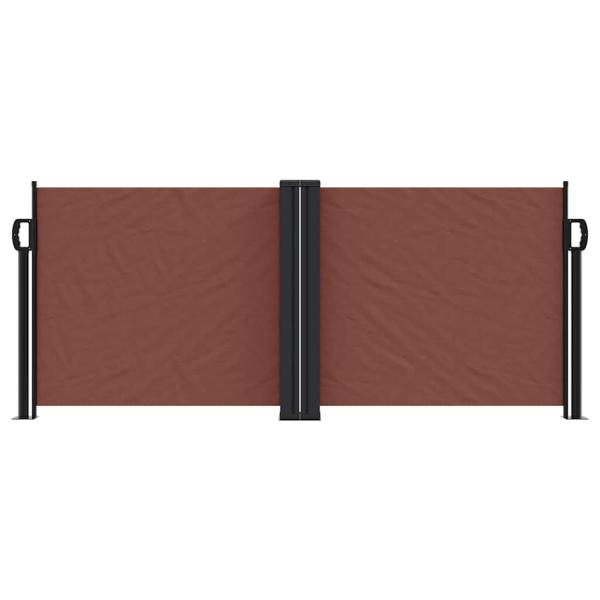 Seitenmarkise Ausziehbar Braun 100x600 cm