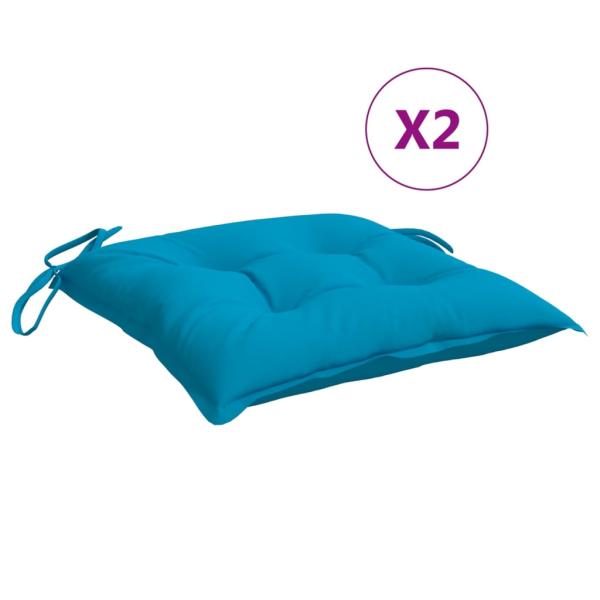 Stuhlkissen 2 Stk. Hellblau 40x40x7 cm Oxford-Gewebe