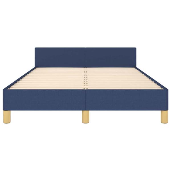 Bettgestell ohne Matratze Blau 120x190 cm Stoff