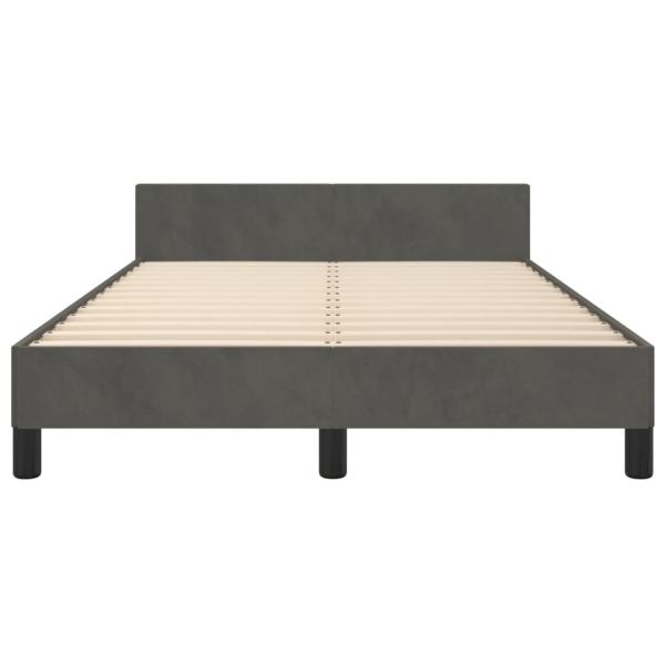 Bettgestell ohne Matratze Dunkelgrau 120x190 cm Samt