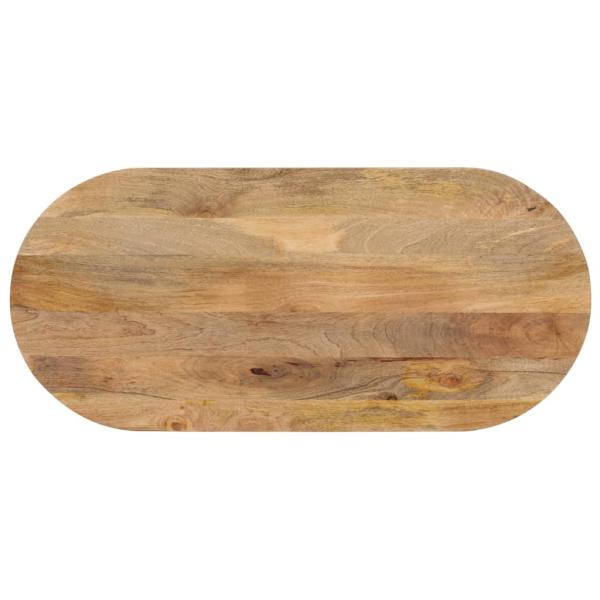 ARDEBO.de - Tischplatte 120x60x3,8 cm Oval Massivholz Mango