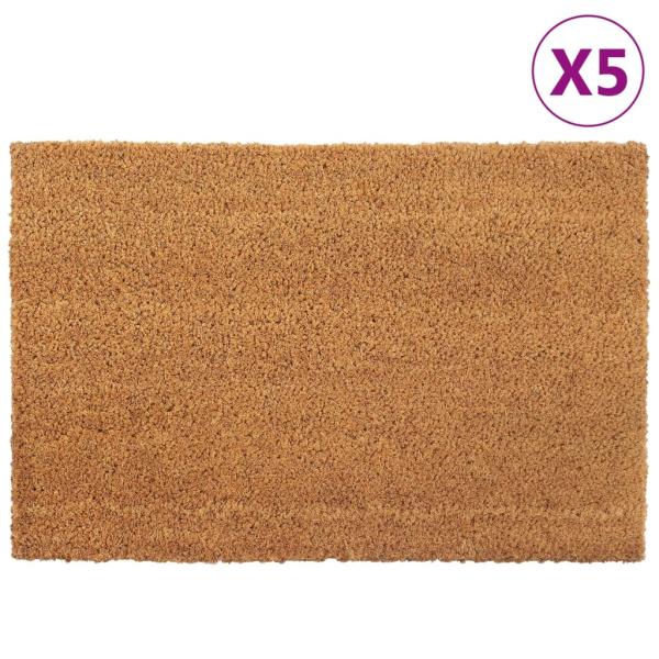 ARDEBO.de - Fußmatten 5 Stk. Natur 40x60 cm Kokosfaser Getuftet