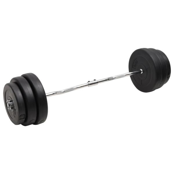 ARDEBO.de - Curlstange mit Hantelscheiben 90 kg