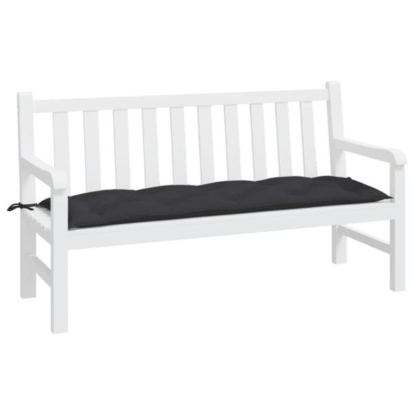 Gartenbank-Auflage Schwarz 150x50x7 cm Oxford-Gewebe
