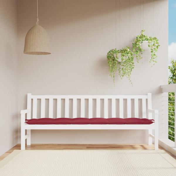 ARDEBO.de - Gartenbank-Auflage Weinrot 200x50x7 cm Oxford-Gewebe