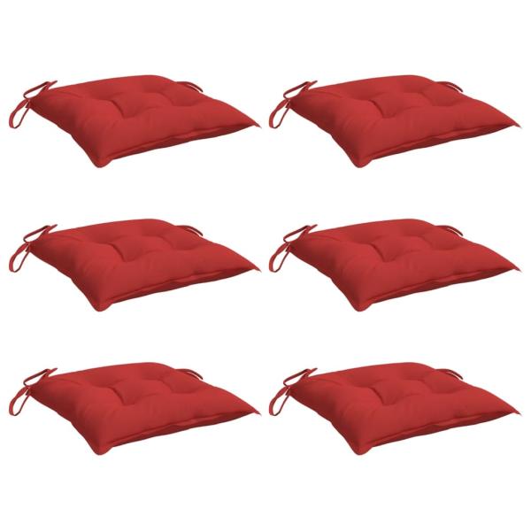 Palettenkissen 6 Stk. Rot 50x50x7 cm Oxford-Gewebe