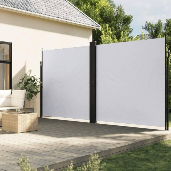 ARDEBO.de - Seitenmarkise Ausziehbar Weiß 200x1000 cm