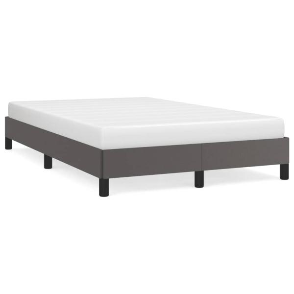 Bettgestell ohne Matratze Grau 120x190 cm Kunstleder