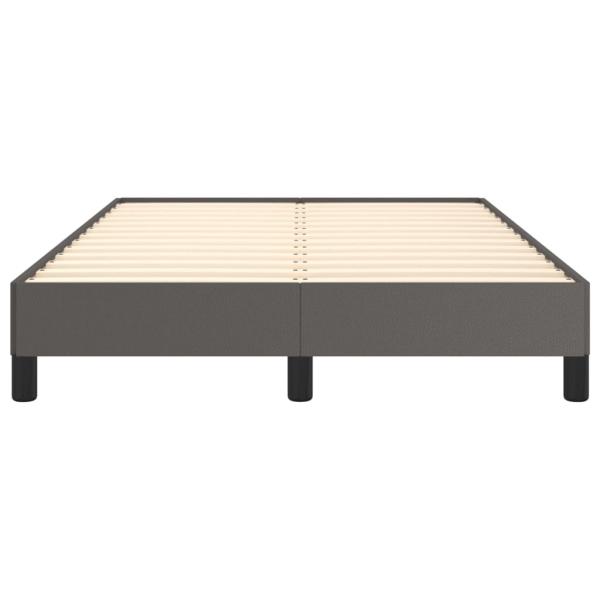 Bettgestell ohne Matratze Grau 120x190 cm Kunstleder