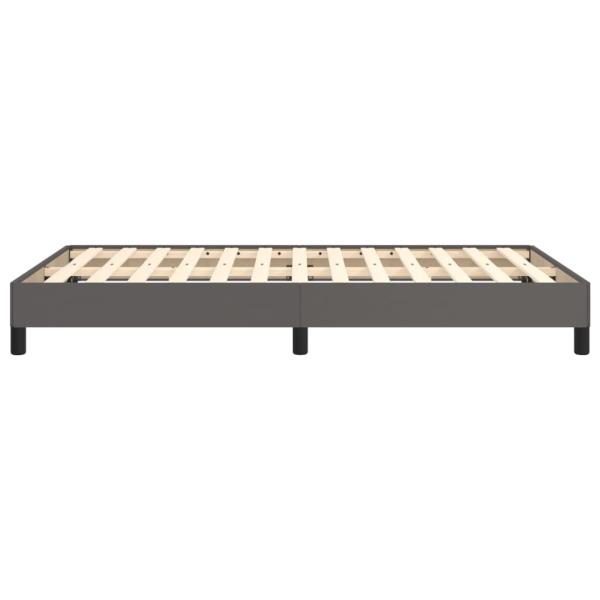 Bettgestell ohne Matratze Grau 120x190 cm Kunstleder