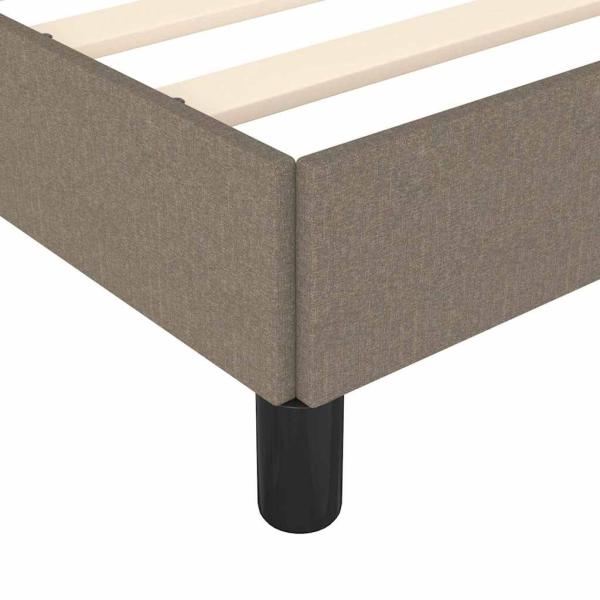 Bettgestell ohne Matratze Taupe 120x190 cm Stoff