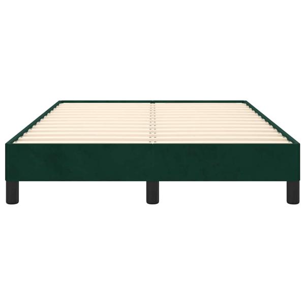 Bettgestell ohne Matratze Dunkelgrün 120x190 cm Samt